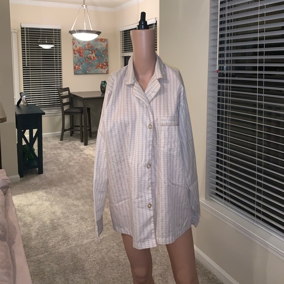 Bill Blass Cream & Brown Button Down Shirt size M - Picture 2 of 9